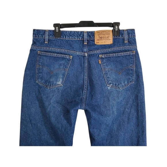 Vtg 90s Levis 505 Blue Jeans Orange Tab Mens 38x30 Straight Leg Hi Rise (36x29) - Picture 4 of 10